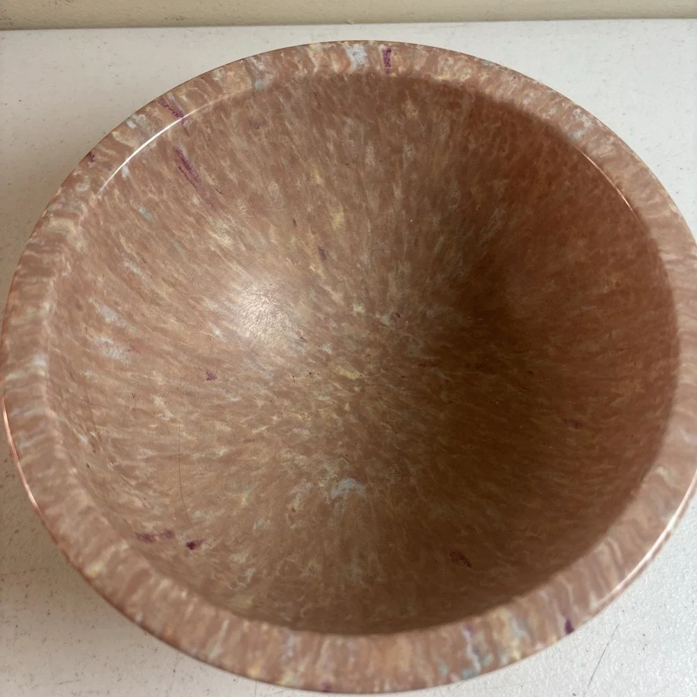 Vintage Texas Ware Confetti Melamine Bowl 111 Splatter Pink 8